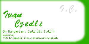 ivan czedli business card